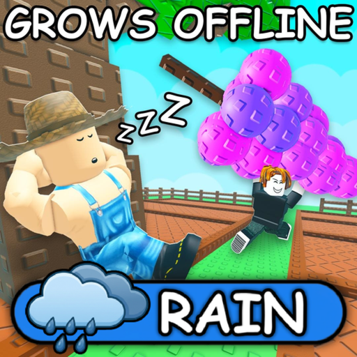 Official Grow a Garden 2 Roblox icon showing rain weather and large crops